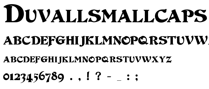 Duvallsmallcaps font