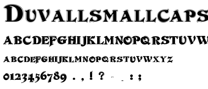Duvallsmallcapsoutline font
