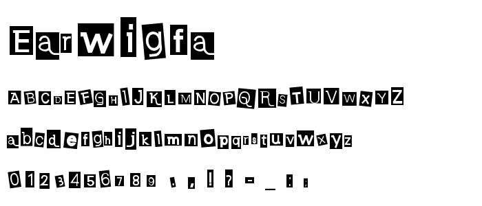 Earwigfa font