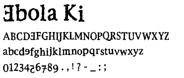 Ebola_Ki font