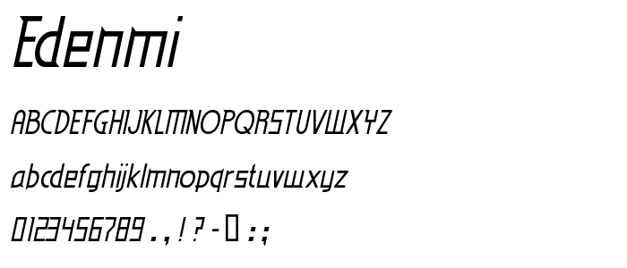 Edenmi font