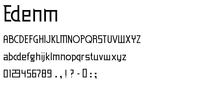 Edenm font