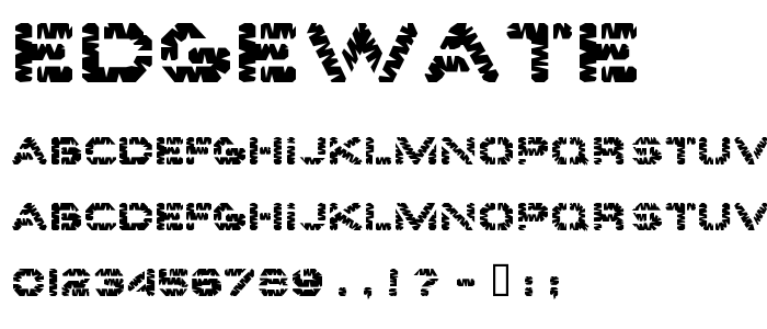 Edgewate font