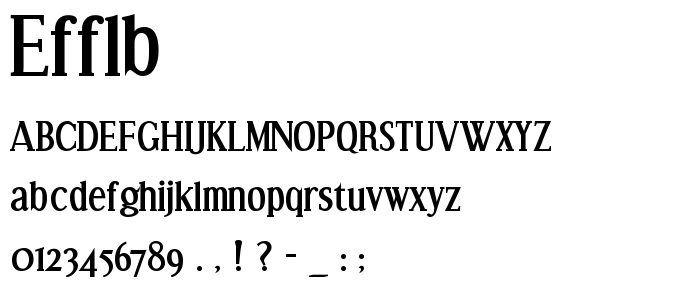 Efflb font