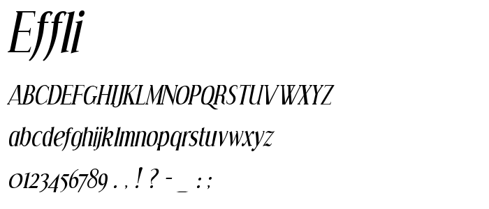 Effli font