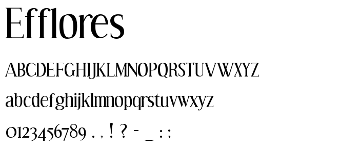 Efflores font