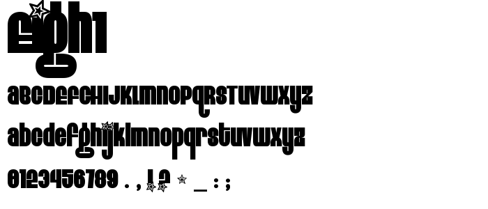 Eigh1 font