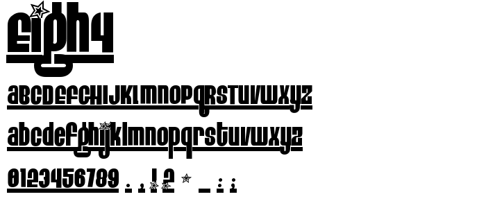 Eigh4 font