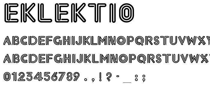 Eklekti0 font