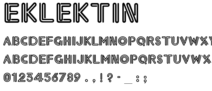 Eklektin font