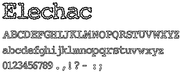 Elechac font