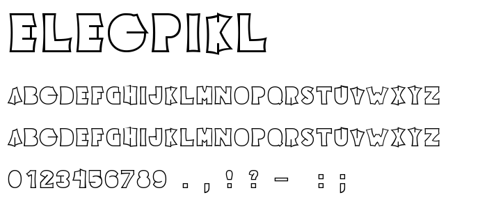 Elecpikl font