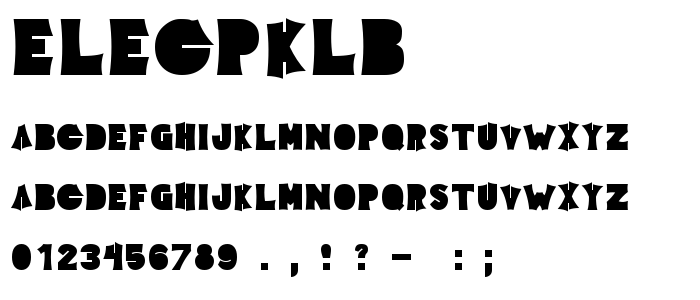 Elecpklb font