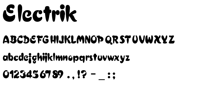 Electrik font