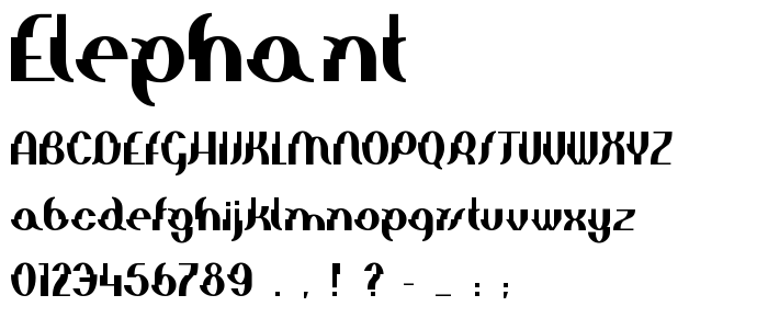 Elephant font