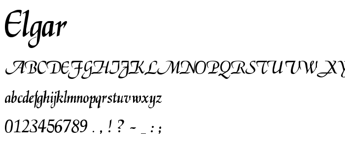 Elgar font