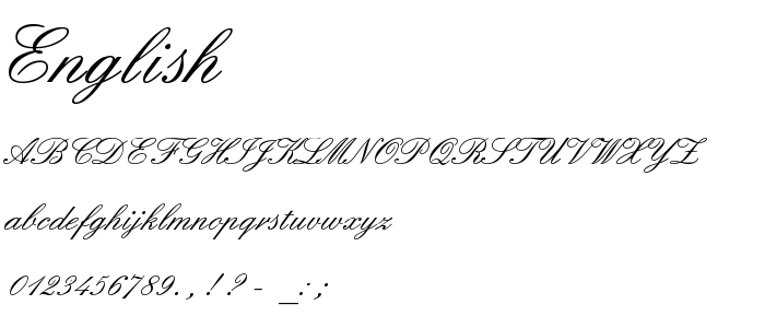 English font