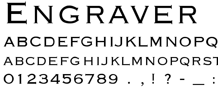 Engraver font