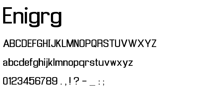 Enigrg font