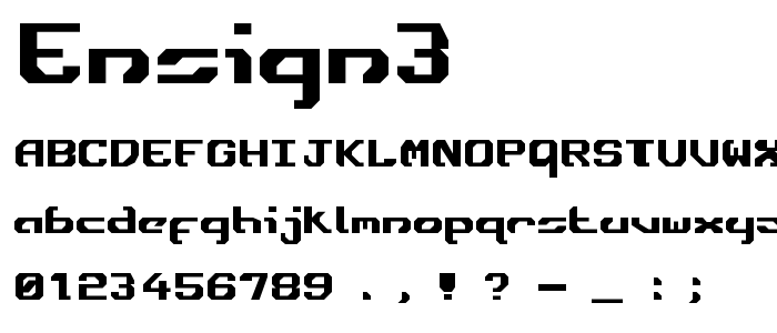 Ensign3 font