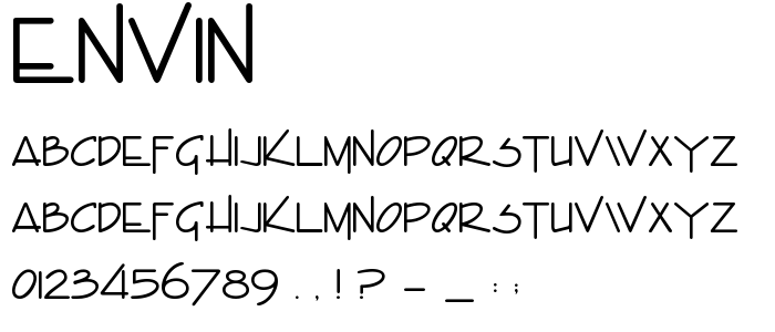 Envin font