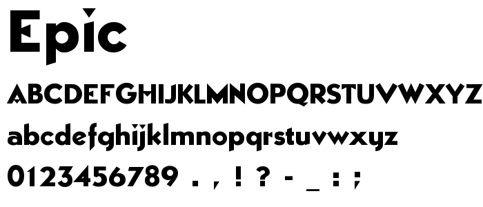 Epic font