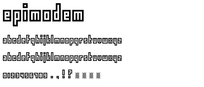 Epimodem font