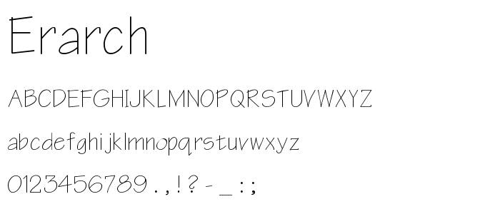 Erarch font