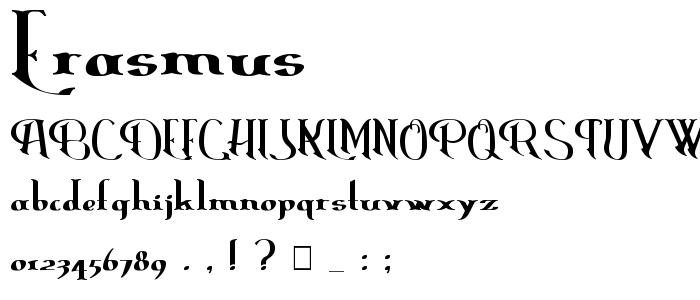 Erasmus font