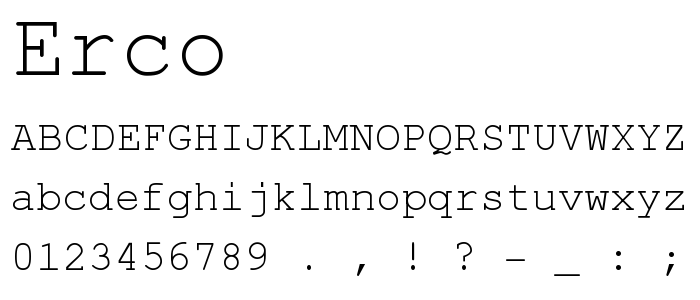 Erco font