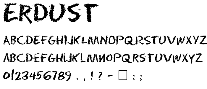 Erdust font