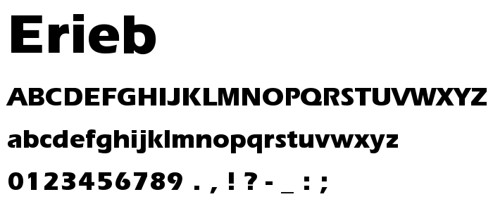 Erieb font