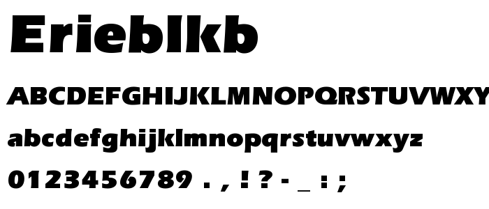 Erieblkb font