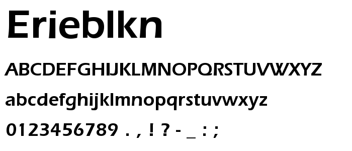 Erieblkn font