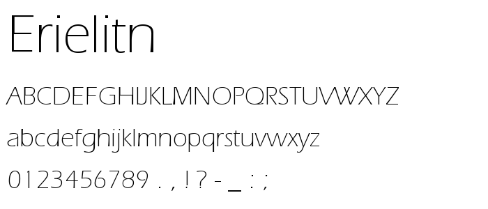 Erielitn font