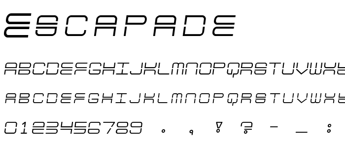 Escapade font