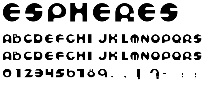 Espheres font