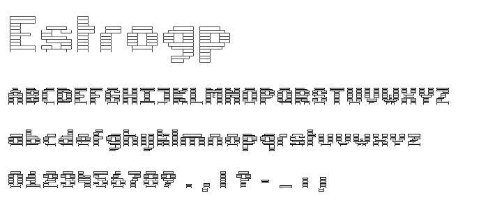 Estrogp font