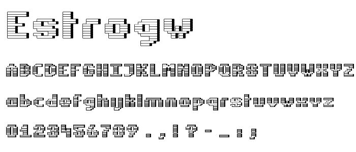 Estrogw font