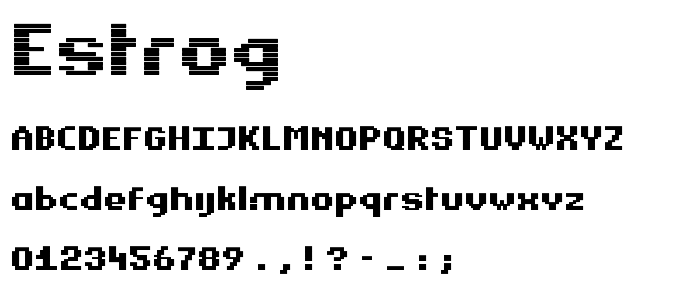 Estrog font