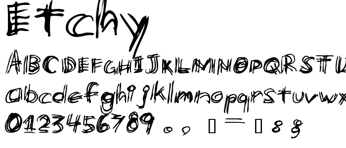 Etchy font