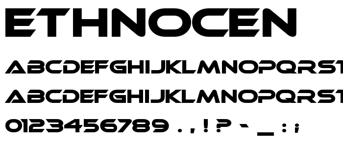 Ethnocen font