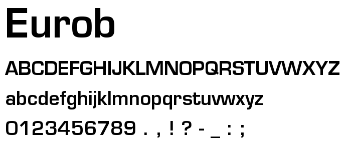 Eurob font