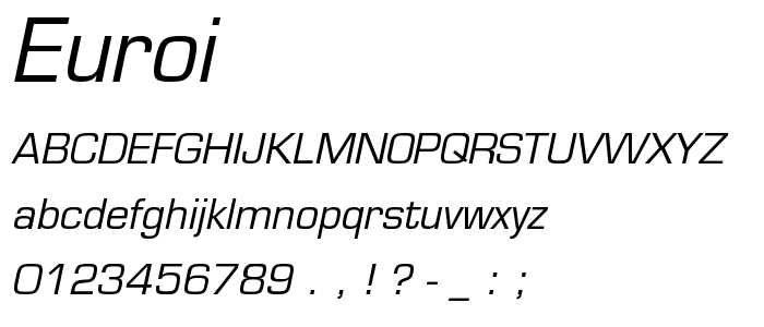 Euroi font