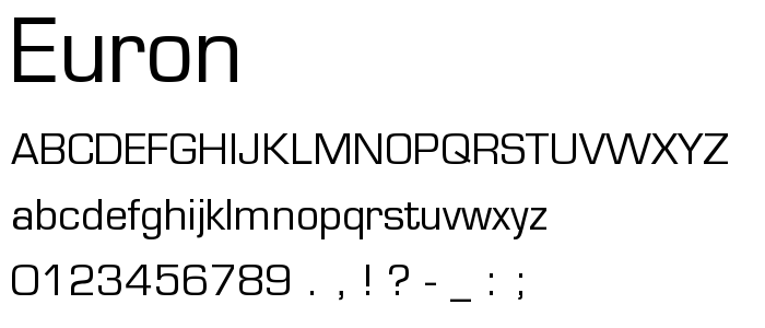 Euron font