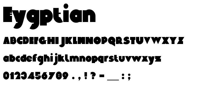 Eygptian font