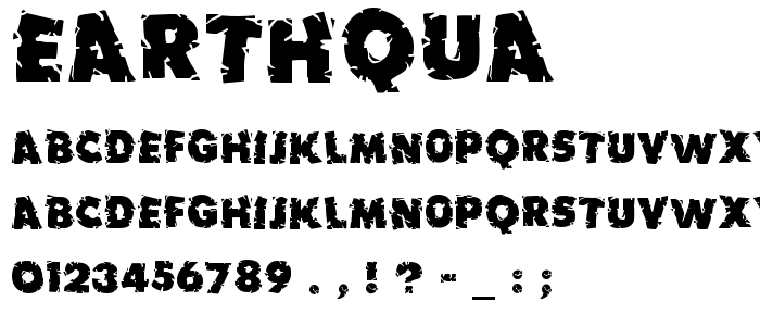 Earthqua font