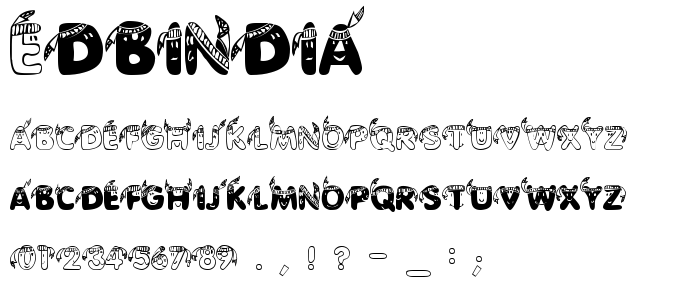 edb indian font