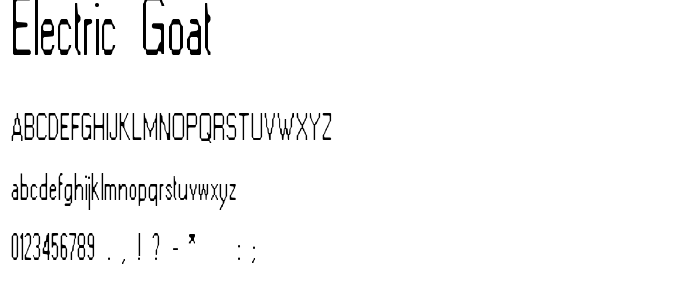 Electric_Goat font