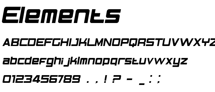 Elements font